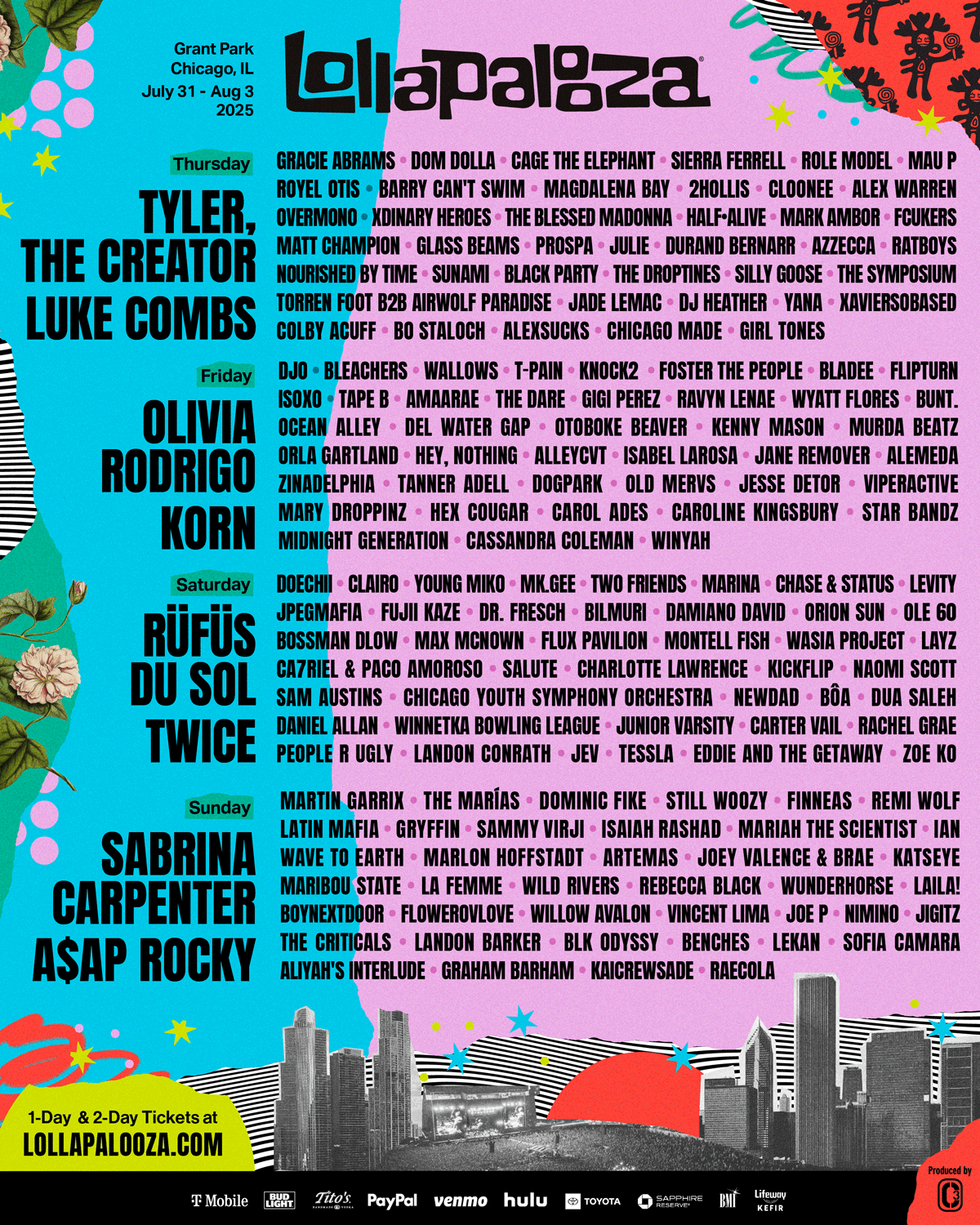 4 Chances to Win a 4-Day Pass to Lollapalooza 2024!